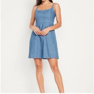 Old Navy Light Blue Mini Dress XS with pockets
